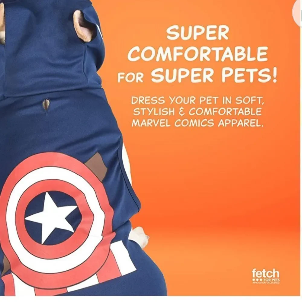 🐾Marvel Avengers Captain America dog pet Apparel New